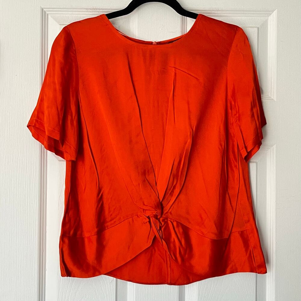 Zara Satin Twist-Front Blouse - Size S